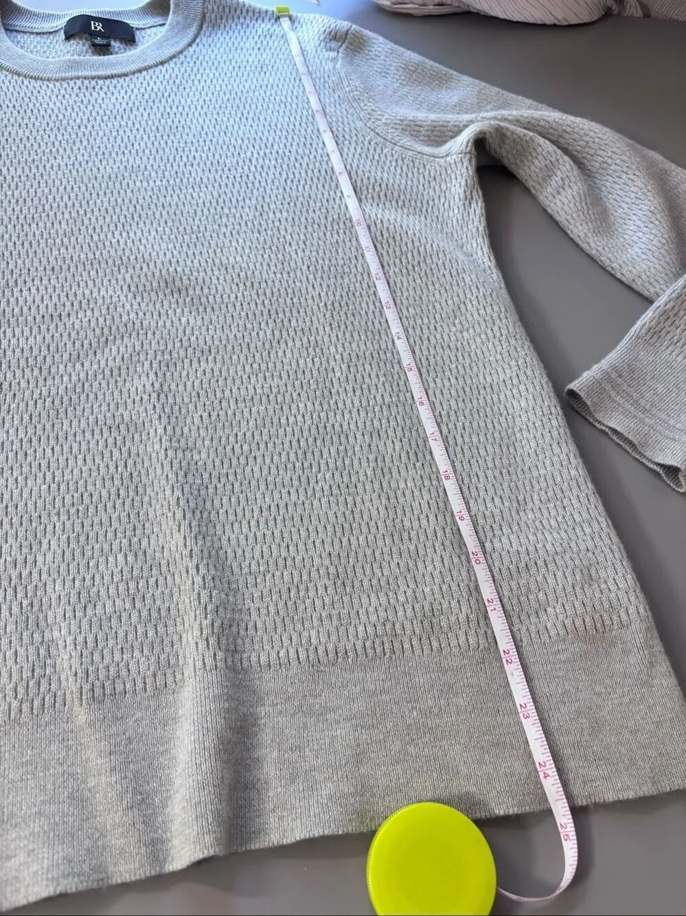 Banana Republic Merino Thermal-Knit crew neck pullover Sweater gray men’s large